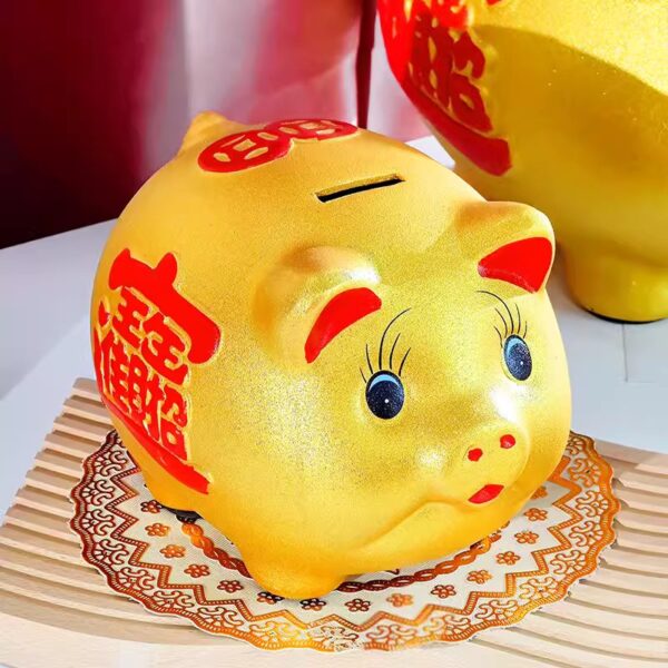 Consecrated 開光 Gold Piggy Bank